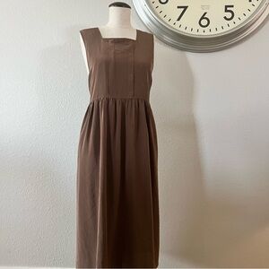 Vintage Brown Midi Dress